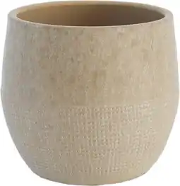 Intratuin HS bloempot Lugo beige D 24 H 22 cm aanbieding