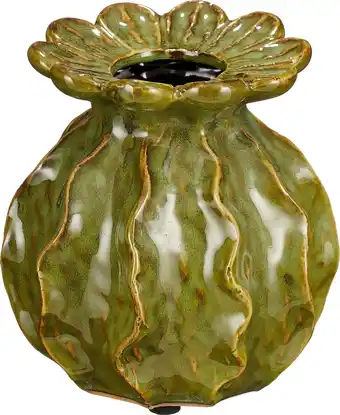 Intratuin Mica Decorations vaas Marly groen D 12,5 H 14 cm aanbieding