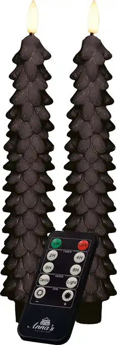 Intratuin Anna's Collection LED dinerkaars Rambu kerstboom zwart D 2,2 H 23 cm aanbieding