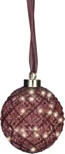 Intratuin Lumineo kerstbal roze met verlichting D 14 cm aanbieding