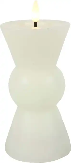 Intratuin Countryfield LED kaars Lyon wit D 8 H 18 cm aanbieding