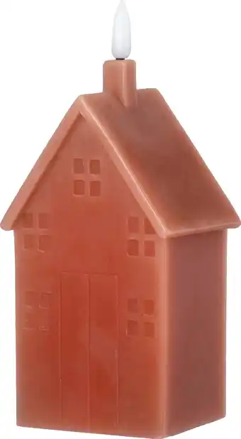 Intratuin Intratuin LED stompkaars huis Tebi donker bruin 7,5 x 7,5 x 17,5 cm aanbieding