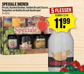 Dirck 3 Speciale Bieren Piraat, Kasteel Donker, Gulden Draak Classic, Tempelier En Gulden Draak Quadrupel aanbieding