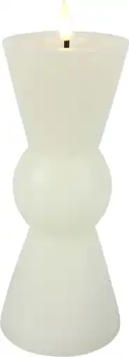 Intratuin Countryfield LED kaars Lyon wit D 8,5 H 22 cm aanbieding