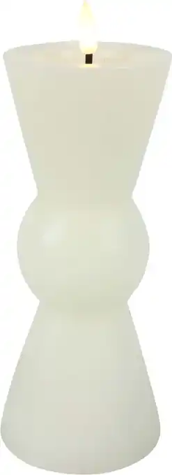 Intratuin Countryfield LED kaars Lyon wit D 8,5 H 22 cm aanbieding