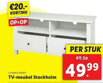 Lidl Livarno Home® TV-Meubel Stockholm €20.- Korting aanbieding