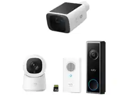 MediaMarkt Eufy Solocam S220 + Indoor Cam C220 Doorbell C30 With Chime Slimme Binnen- / Buitencamera Wit aanbieding
