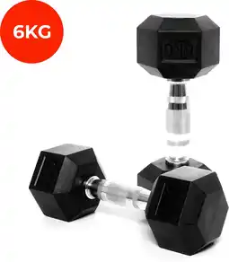 Bol.com Core Power Rubber Hex Dumbbells - 6 kg (per paar) aanbieding