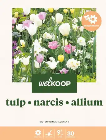 Welkoop Welkoop Tulp Narcis Allium Biodiversiteit - Bloembollen - Gemengd - 30stuks aanbieding