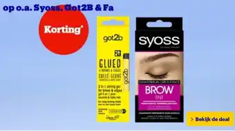 Bol.com op o.a. Syoss, Got2B & Fa aanbieding