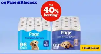 Bol.com op Page & Kleenex aanbieding