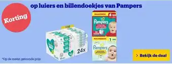 Bol.com op luiers en billendoekjes van Pampers aanbieding