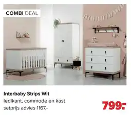 Baby-Dump Interbaby Strips Wit aanbieding
