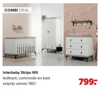 Baby-Dump Interbaby Strips Wit aanbieding