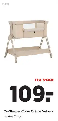 Baby-Dump Co-Sleeper Claire Crème Velours aanbieding