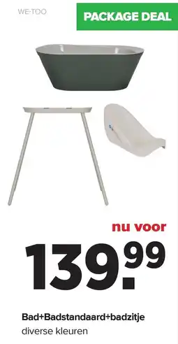 Baby-Dump Bad+Badstandaard+badzitje aanbieding