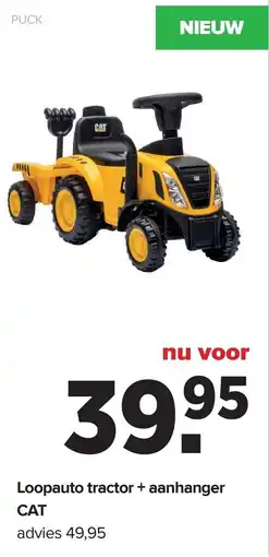 Baby-Dump Loopauto tractor + aanhanger CAT aanbieding