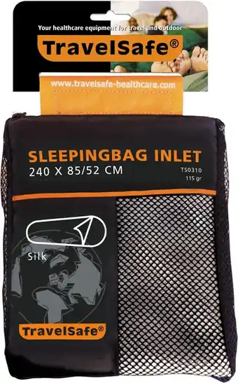 Bol.com Travelsafe Silk Inlet Mummy - 1pers. - White natural aanbieding