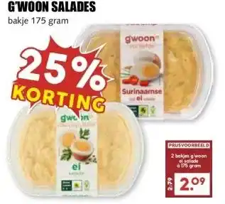 MCD Supermarkt G'WOON SALADES aanbieding
