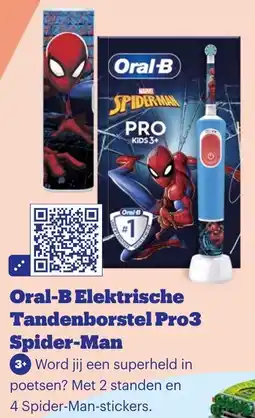 Bol.com Oral-B Elektrische Tandenborstel Pro3 Spider-Man aanbieding