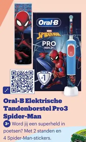 Bol.com Oral-B Elektrische Tandenborstel Pro3 Spider-Man aanbieding