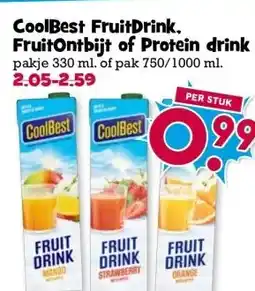 Boon`s Markt CoolBest FruitDrink. FruitOntbijt of Protein drink aanbieding