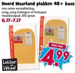 Boon`s Markt Noord Waarland plakken 48+ kaas aanbieding