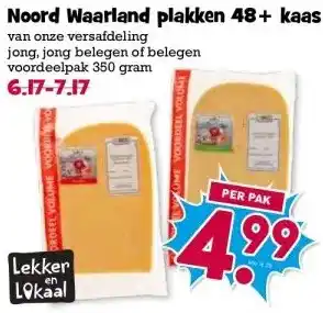 Boon`s Markt Noord Waarland plakken 48+ kaas aanbieding