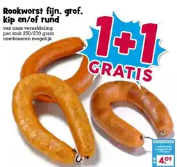 Boon`s Markt Rookworst fijn, grof, kip en/of rund aanbieding