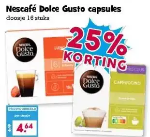 Boon`s Markt Nescafé Dolce Gusto capsules aanbieding