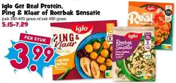 Boon`s Markt Iglo Get Real Protein, Ping & Klaar of Roerbak Sensatie aanbieding