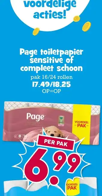Boon`s Markt Page toiletpapier sensitive of compleet schoon aanbieding
