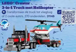 Bol.com LEGO Creator 3-in-1 Truck met Helikopter aanbieding