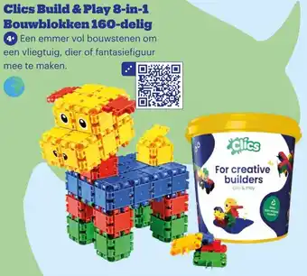 Bol.com Clics Build & Play 8-in-1 Bouwblokken 160-delig aanbieding