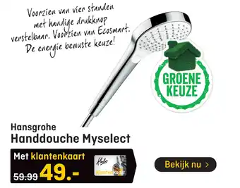 Hubo Hansgrohe Handdouche Myselect aanbieding