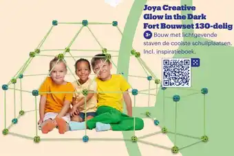 Bol.com Joya Creative Glow in the Dark Fort Bouwset 130-delig aanbieding