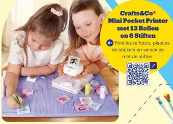 Bol.com Crafts&Co Mini Pocket Printer met 13 Rollen en 6 Stiften aanbieding