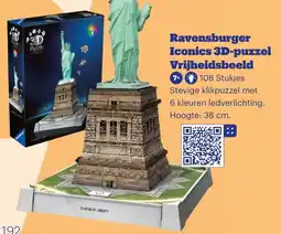 Bol.com Ravensburger Iconics 3D-puzzel Vrijheidsbeeld aanbieding