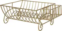 Bol.com Clayre & Eef Droogrek 42x29x17 cm Goudkleurig Ijzer Rechthoek aanbieding
