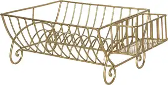 Bol.com Clayre & Eef Droogrek 42x29x17 cm Goudkleurig Ijzer Rechthoek aanbieding
