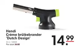 Sligro Hendi Crème brûléebrander Dutch Design aanbieding