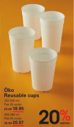 Sligro Öko Reusable cups aanbieding