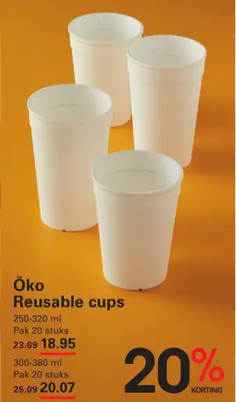 Sligro Öko Reusable cups aanbieding