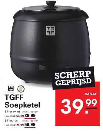 Sligro TGFF Soepketel aanbieding