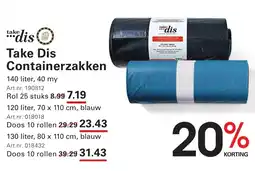 Sligro Take Dis Containerzakken aanbieding