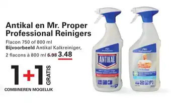 Sligro Antikal en Mr. Proper Professional Reinigers aanbieding