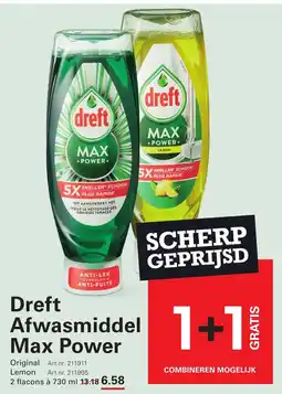 Sligro Dreft Afwasmiddel Max Power aanbieding