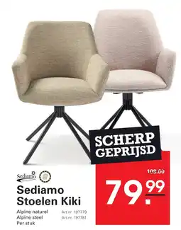 Sligro Sediamo Stoelen Kiki aanbieding