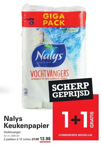 Sligro Nalys Keukenpapier Vochtvanger aanbieding