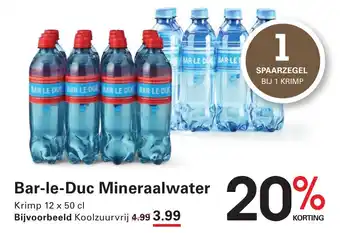 Sligro Bar-le-Duc Mineraalwater aanbieding